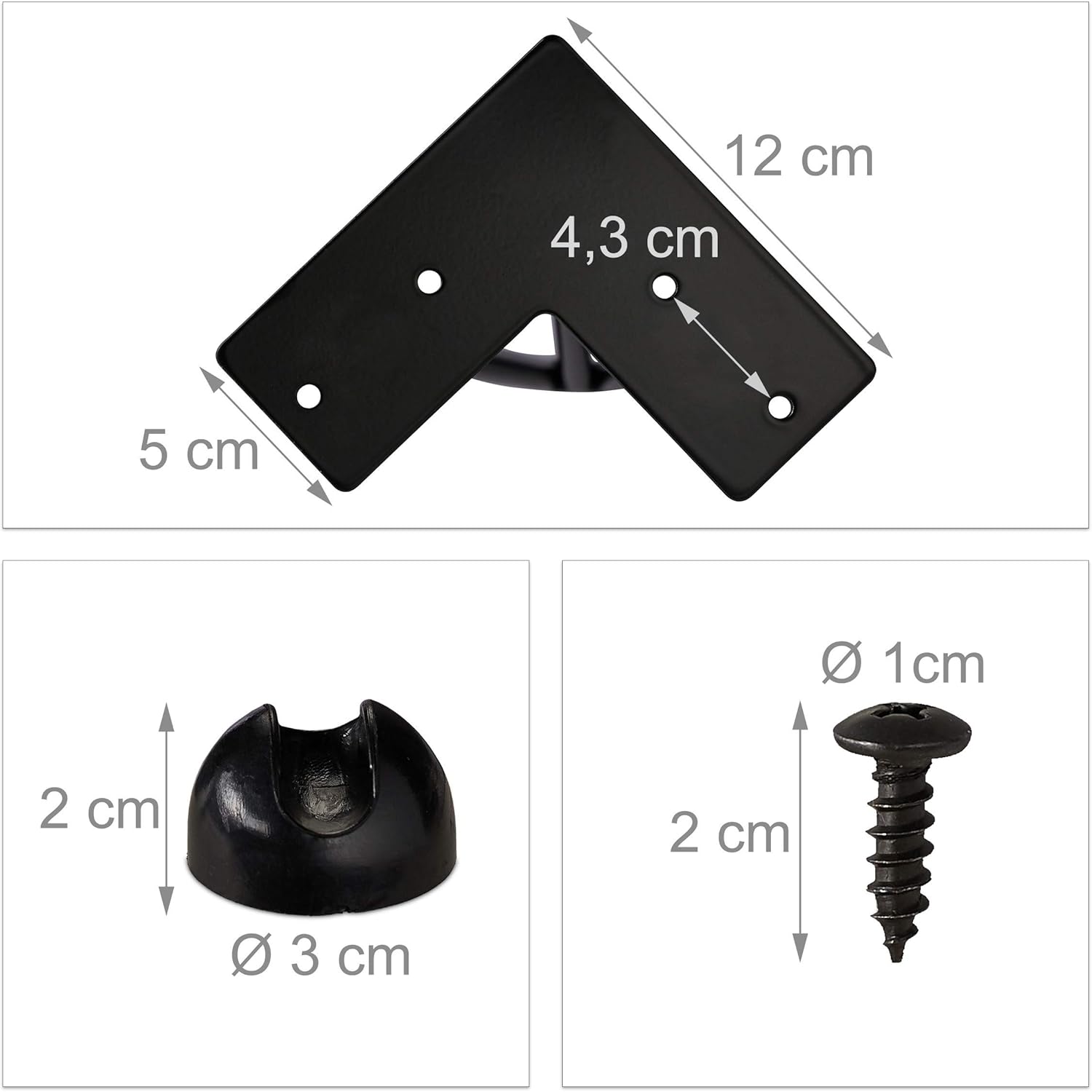 DIY-Friendly Hairpin Table Legs Set of 4, 2 Braces, Metal, Hairpin Table Leg