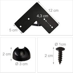 DIY-Friendly Hairpin Table Legs Set of 4, 2 Braces, Metal, Hairpin Table Leg