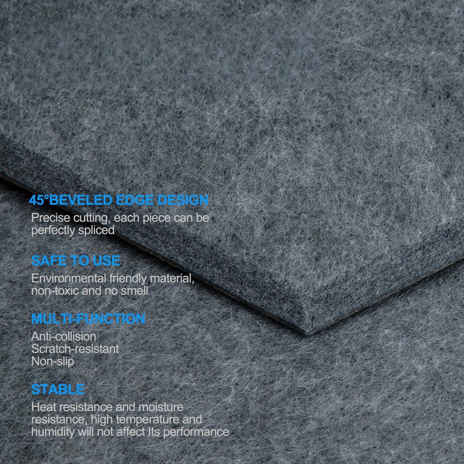 Premium Self-Adhesive Acoustic Panels - 12 Pack Sound Absorption Panels for Gaming Room