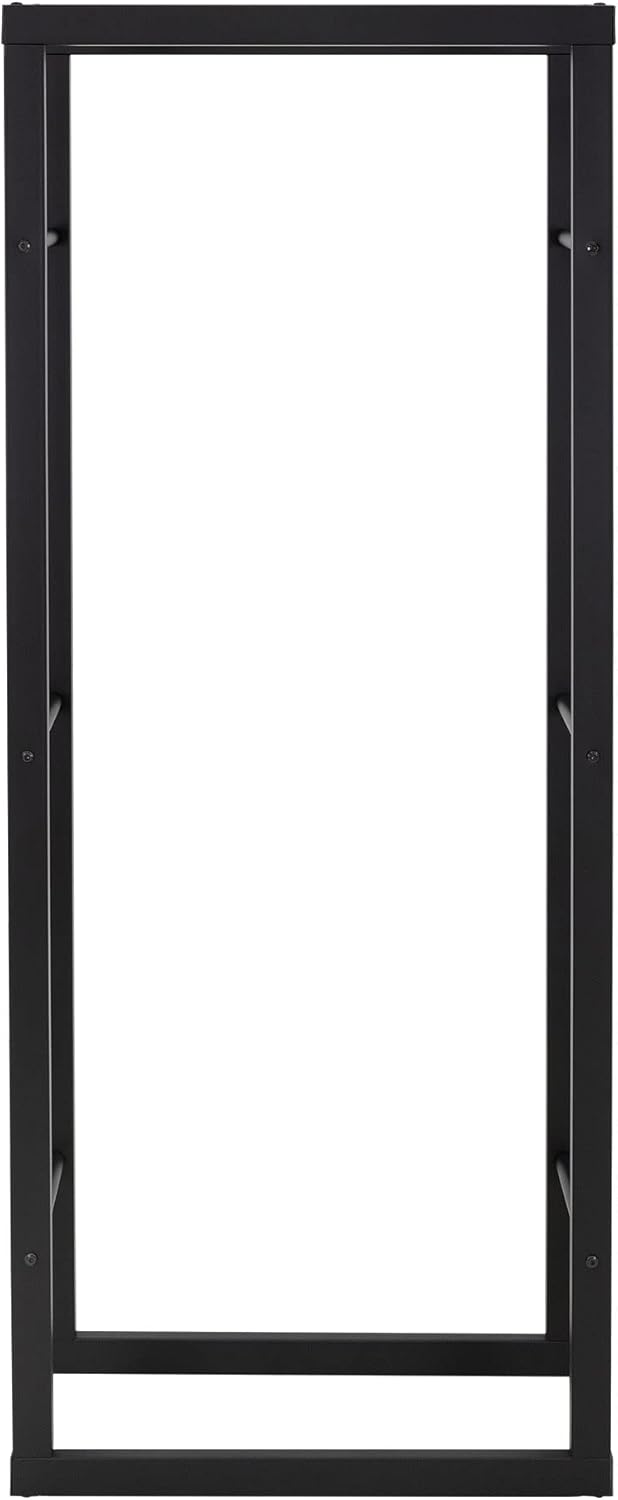 Metal Steel Firewood Rack - Outdoor/Indoor Log Storage Holder for Patio & Fireplace