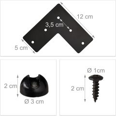 Hairpin Legs, Set of 4, 2 Braces, Metal, Hairpin Table Leg for Stool