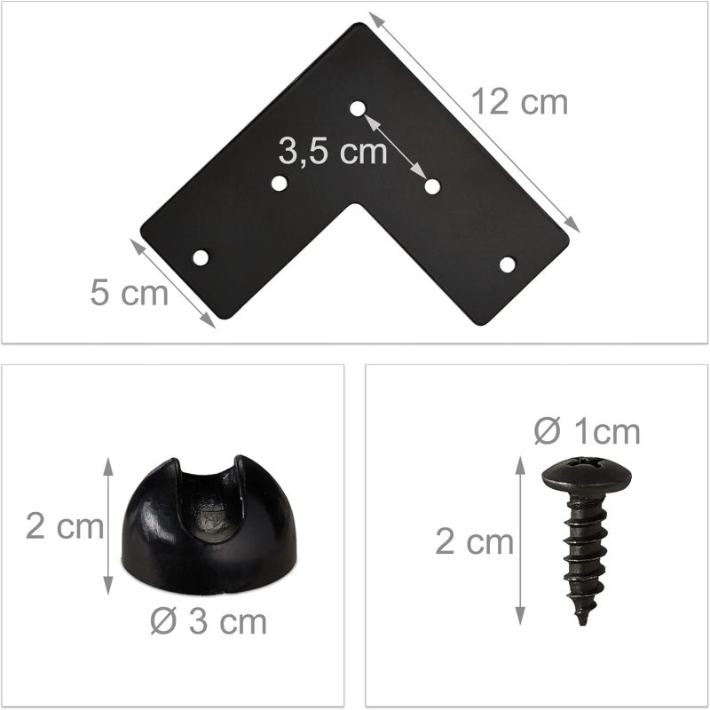 Hairpin Legs, Set of 4, 2 Braces, Metal, Hairpin Table Leg for Stool