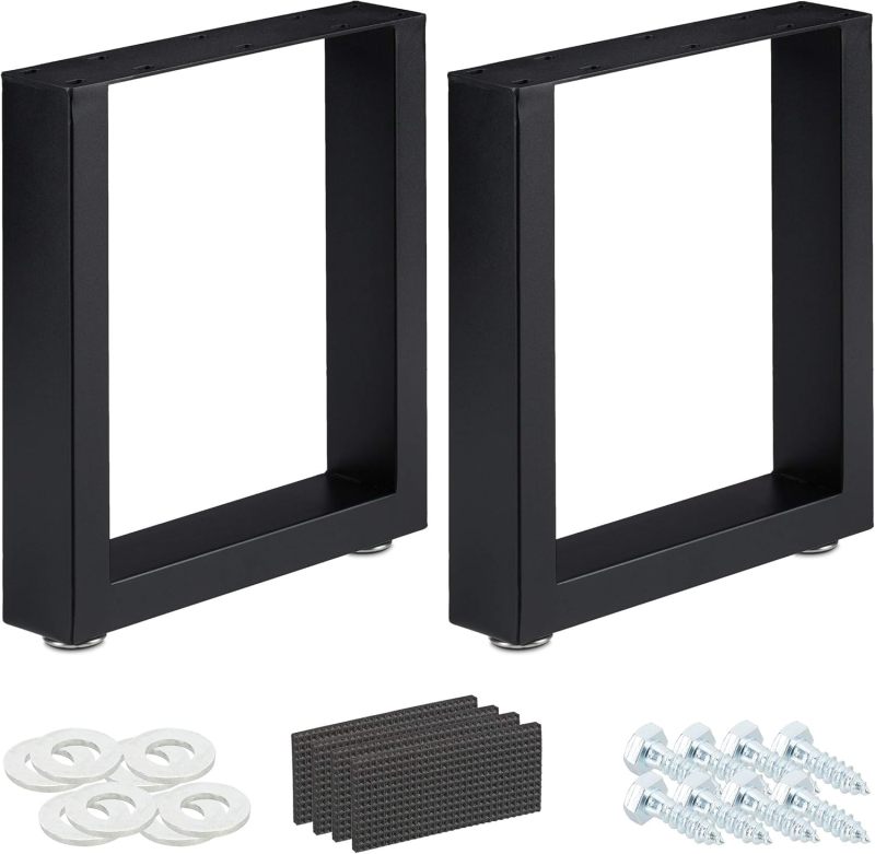 Table legs of 2, Metal Table Legs, Desk, Dining Table, Coffee Table, Industrial, Black