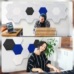 Easy Install Self-Adhesive Acoustic Panels - Noise Reduction for Office & Bedroom