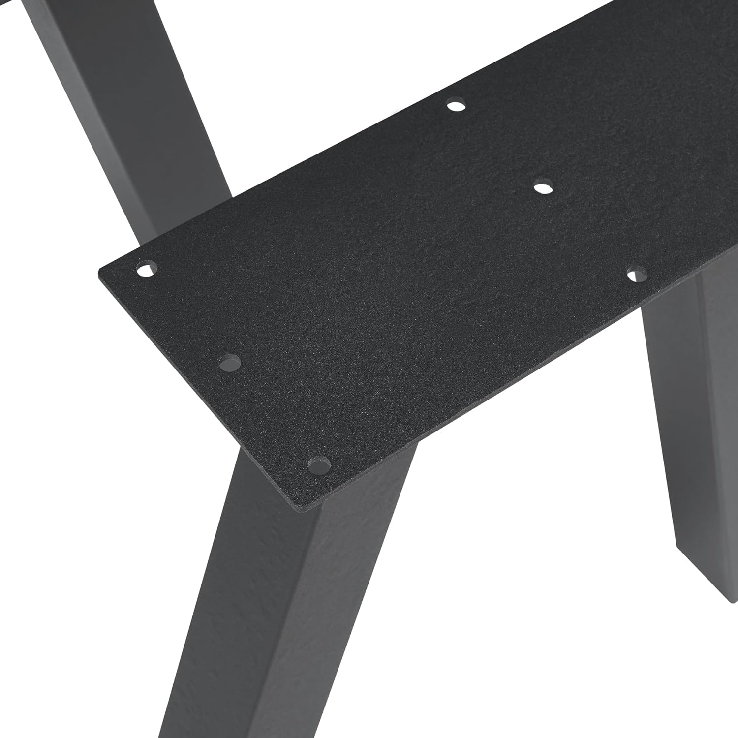 Table Legs Set of 2 Metal Legs 42 x 40 cm Height Adjustable Table Frame for Coffee Table Bench Stool Black Table Feet