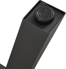 Table Legs Set of 2 Metal Legs 42 x 40 cm Height Adjustable Table Frame for Coffee Table Bench Stool Black Table Feet