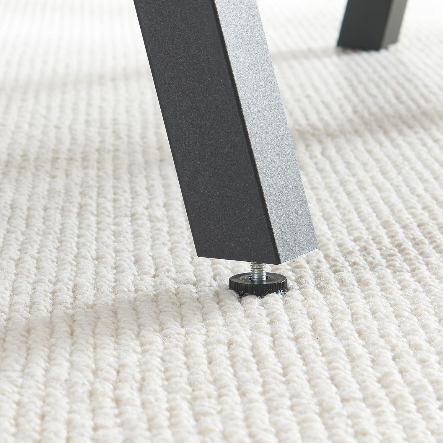 Table Legs Set of 2 Metal Legs 42 x 40 cm Height Adjustable Table Frame for Coffee Table Bench Stool Black Table Feet