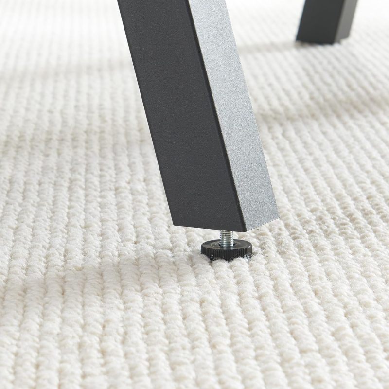 Table Legs Set of 2 Metal Legs 42 x 40 cm Height Adjustable Table Frame for Coffee Table Bench Stool Black Table Feet