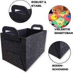 Collapsible Felt Magazine Rack - Easy-to-Clean Storage Solution for Magazines & Catalogs