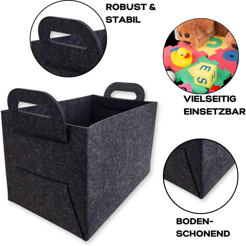Collapsible Felt Magazine Rack - Easy-to-Clean Storage Solution for Magazines & Catalogs