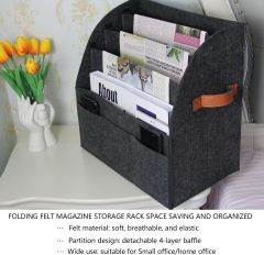 Stylish Felt Magazine Rack - Lightweight Storage Basket for Magazines, Brochures & Files