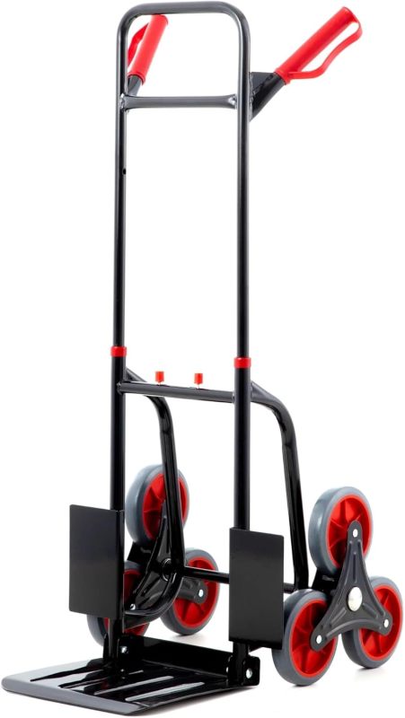 Folding and Height-Adjustable Sack Truck Made of Steel with 3-Wheel System as Stair Sack Truck, Wheeler or Wooden Transport Trolley