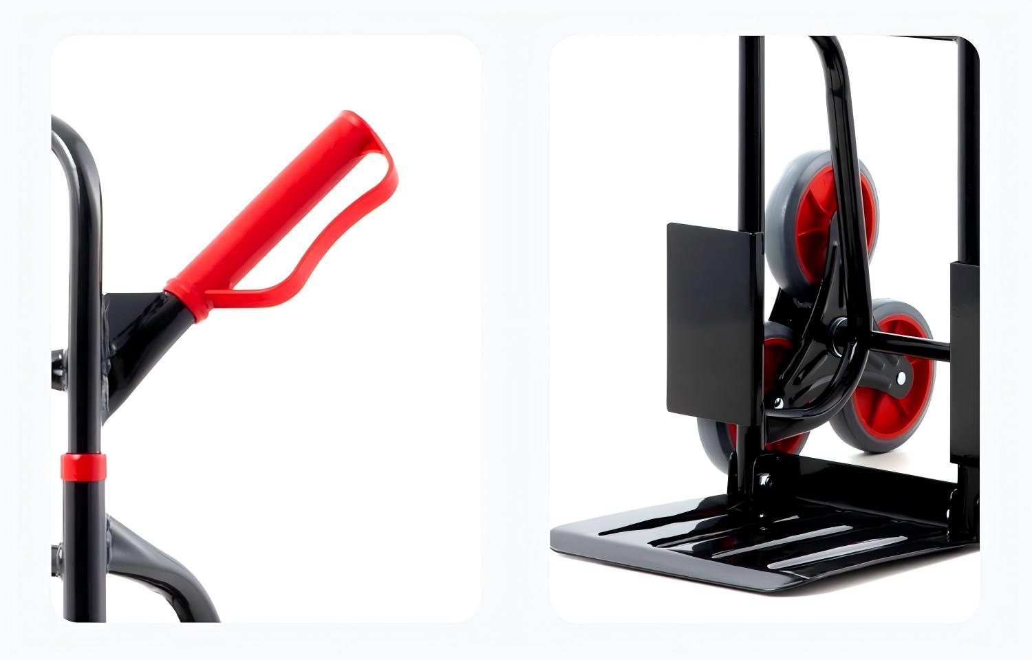 Folding and Height-Adjustable Sack Truck Made of Steel with 3-Wheel System as Stair Sack Truck, Wheeler or Wooden Transport Trolley