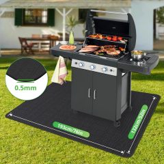 Square BBQ Floor Protection Mat Water-Resistant Oil Resistant Grill Floor Protection Mat for BBQ Grill Fireplace