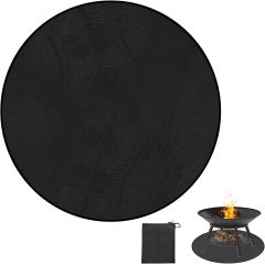 Round BBQ Floor Protection Mat Water-Resistant Oil Resistant Grill Floor Protection Mat for BBQ Grill Fireplace