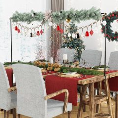 Over The Table Rod Stand Decorative table stand Height Adjustable Metal Table Hanging Decor Rod for Party Wedding Anniversary Christmas Decoration