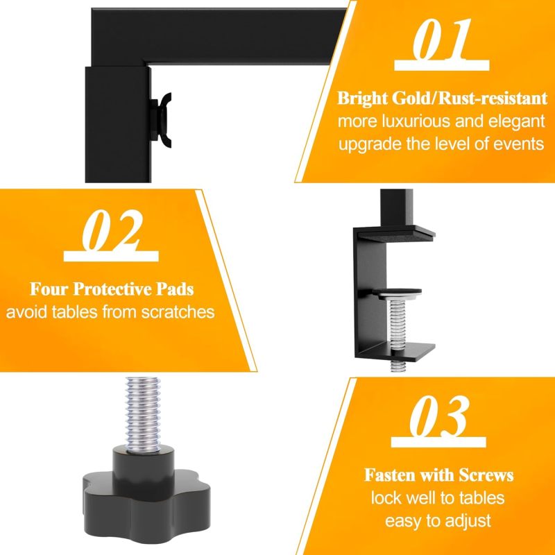 Over The Table Rod Stand Decorative table stand Height Adjustable Metal Table Hanging Decor Rod for Party Wedding Anniversary Christmas Decoration