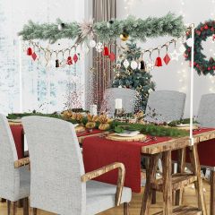 Over The Table Rod Stand Height Adjustable Metal Table Hanging Decor Rod for Party Wedding Anniversary Christmas Decoration