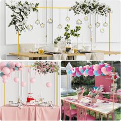 Decorative table stand Height Adjustable Metal Table Hanging Decor Rod for Party Wedding Anniversary Christmas Decoration