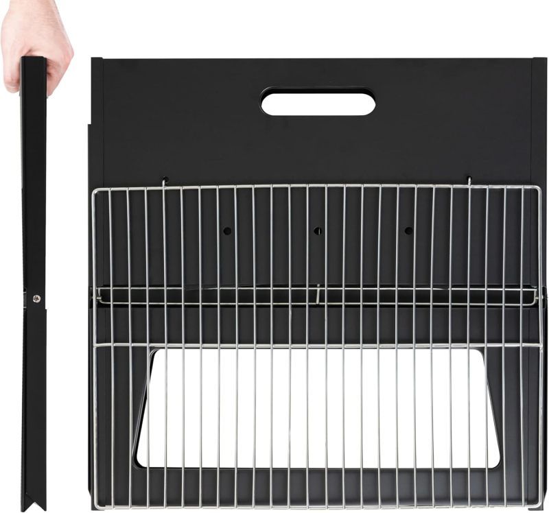Camping Campfire Grill Foldable Barbecue Grill Mini Tabletop Grill for Outdoor Camping Patio and Picnic