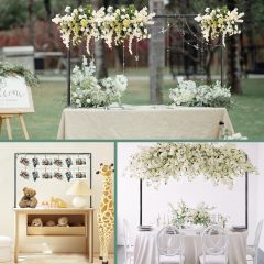 Height Adjustable Over The Table Rod Stand with Clamps for Party Wedding Christmas Decoration