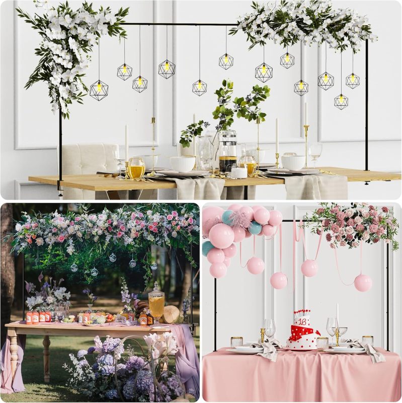 Over The Table Rod Stand with Clamps Height Adjustable Metal Table for Party Wedding Christmas Decoration