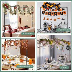 Height Adjustable Over The Table Rod Stand with Clamps for Party Wedding Christmas Decoration