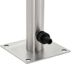 Round Garden Water Column Stainless Steel Water Tap Fountain with Connection UV and Frost Resistant Freestanding Tap