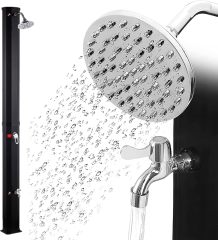 Garden Shower with Water Tank Solar Shower Column Foot Shower Rain Shower Head and Tap For Outdoor Use