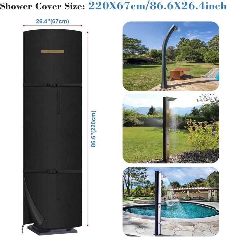 Outdoor Shower Cover Solar Shower Cover Waterproof Windproof UV Protection Outdoor Shower Cover for Garden Shower Pool Shower