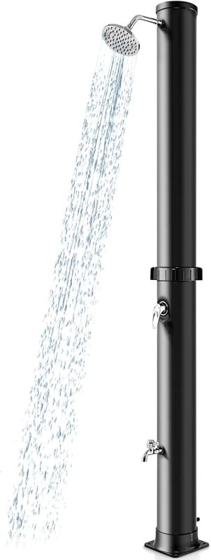 Camping Shower Solar Shower Column Foot Shower Rain Shower Head and Tap Garden Shower with Water Tank For Outdoor Use