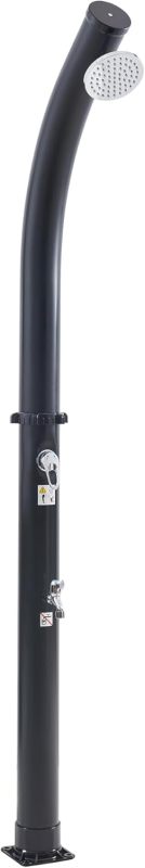 Garden Shower Solar Shower Column with Water Tank Foot Shower Rain Shower Head and Tap For Outdoor Use