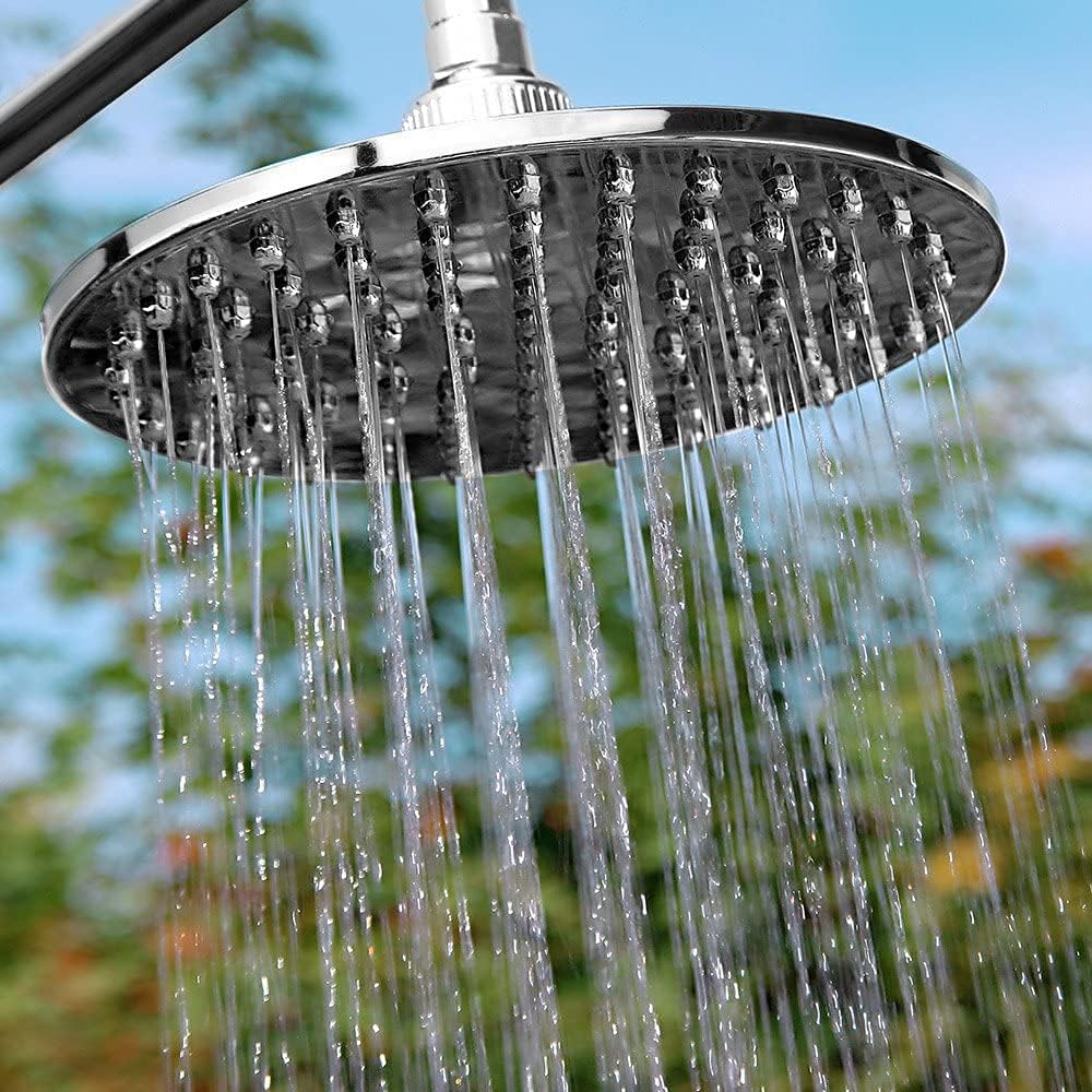 Solar Shower Column Garden Shower with Water Tank Foot Shower Rain Shower Head and Tap For Outdoor Use