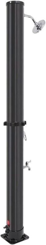 Solar Shower Column Garden Shower with Water Tank Foot Shower Rain Shower Head and Tap For Outdoor Use