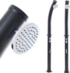 Garden Shower Solar Shower Column with Water Tank Foot Shower Rain Shower Head and Tap For Outdoor Use