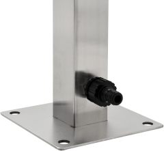 Square Stainless Steel Garden Water Column Water Tap Fountain with Connection UV and Frost Resistant Freestanding Tap