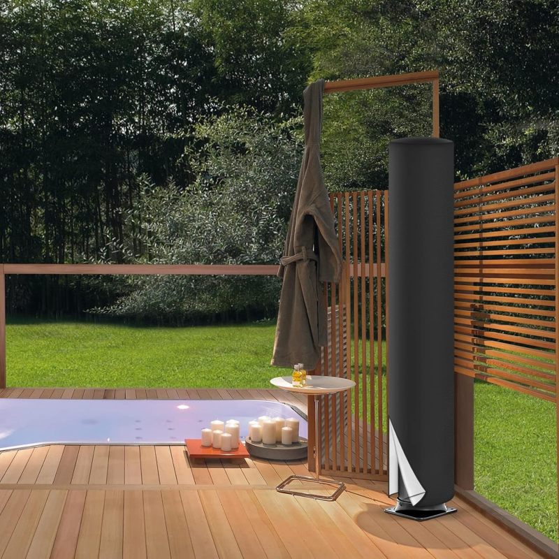 Solar Shower Column Cover Waterproof Windproof UV Protection Outdoor Shower Cover for Garden Shower Pool Shower