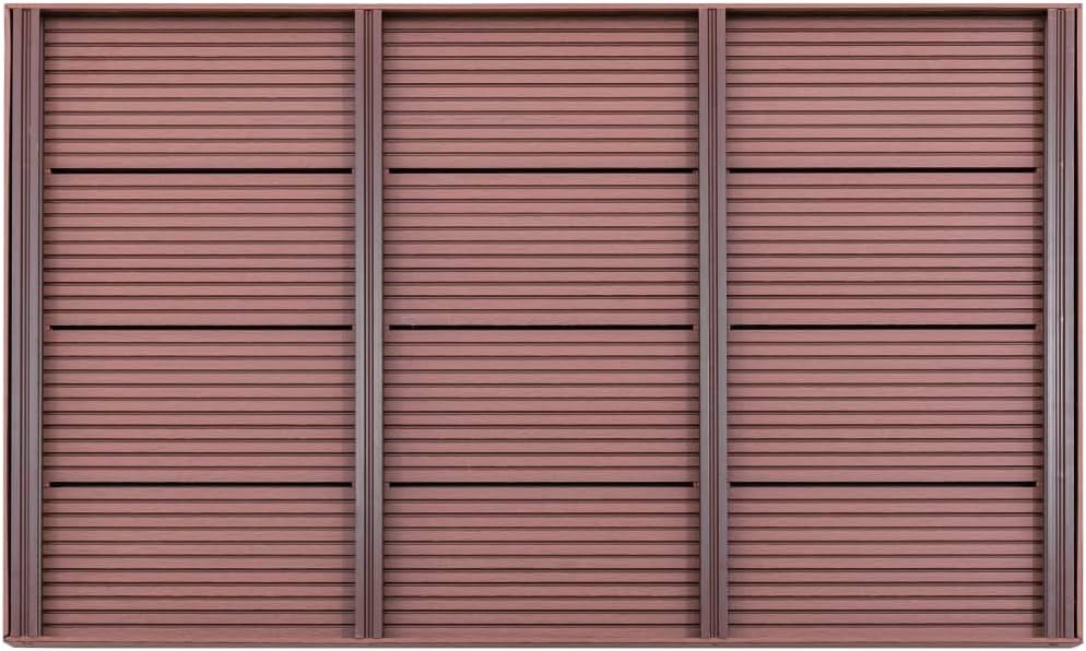 Brown Garden Shower Base Floor Element for Solar Shower Non-Slip Underlay WPC Base Plate for Outdoor Shower