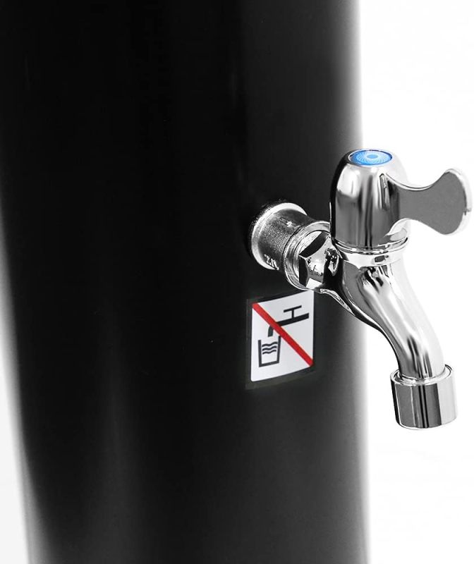 Solar Shower Column Garden Shower with Water Tank Foot Shower Rain Shower Head and Tap For Outdoor Use