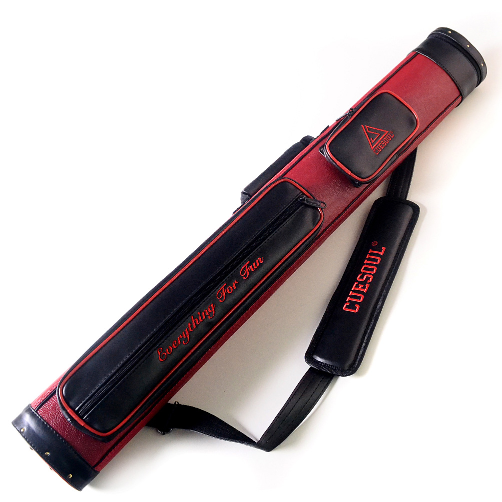 CUESOUL 2x2 Hard Pool Cue Case Holds 2 Cue Butt and 2 Cue Shafts,Four