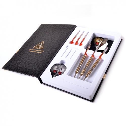 CUESOUL Dragon 90% tungsten 22g/24g/26g Steel Tip Darts Set,Barrel with  Titanium Coated