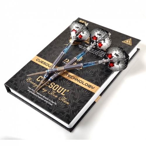 CUESOUL Dragon 90% tungsten 22g/24g/26g Steel Tip Darts Set,Barrel