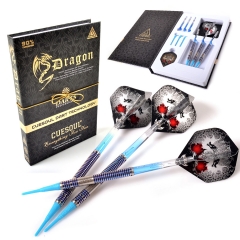 Conjunto de dardos de ponta macia de 18g CUESOUL Dragon 90% tungstênio, cano com revestimento de titânio