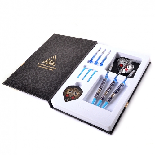 ダーツ CUESOUL Dragon Fashionable 90% CUESOUL Dragon 90% tungsten 18g Soft Tip Darts Set,Barrel with