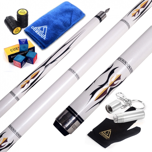 CUESOUL SOOCOO 58" 12.75mm/11.5mm Pool Cue Stick With Pearl Paint Finished
