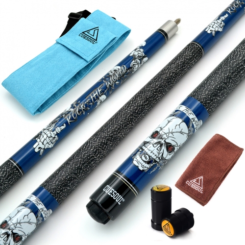 CUESOUL ROCK II 58 "19/20/21 oz Blue Pool Cue Stick