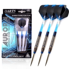 CUESOUL AURORA 21/23g/25g Steel Tip Tungsten Dart Set with Blue Titanium Nitride Coating