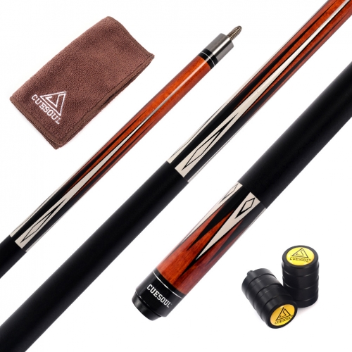 CUESOUL 58" CSBK006 19oz Full Maple Pool Cue Stick with Joint Protector/Shaft Protector and Cue Towel