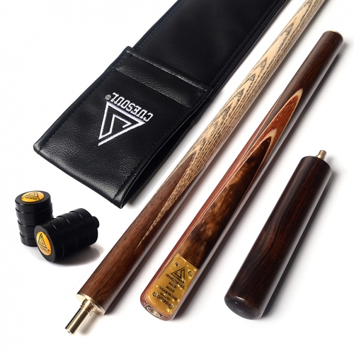 CUESOUL Handcraft  57" 18oz  3/4 Jointed Snooker Cue Packed in Leatherette Cue Bag Set