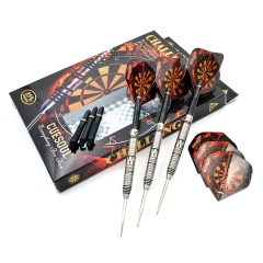 CUESOUL  22/24/26 Grams Tungsten Steel Tip Darts Set with Yellow Line-Challenge  Series